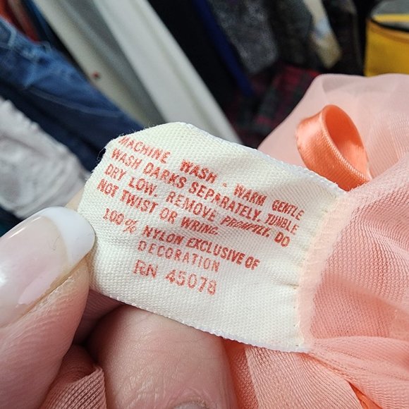 Vintage Intime Peach Lingerie Dress Size S/M - Picture 10 of 11